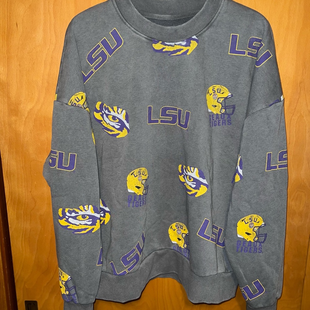 New LSU logo gameday couture sweatshirt XS
